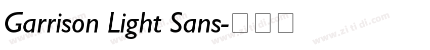 Garrison Light Sans字体转换